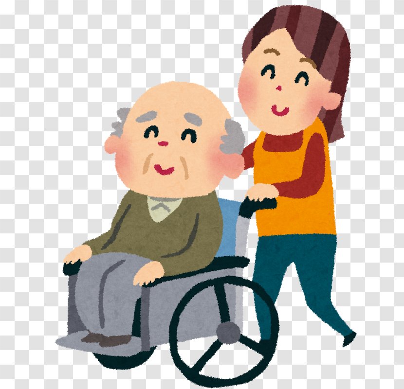 Caregiver Old Age Home Wheelchair Assisted Living - Boy - Friendship Transparent PNG
