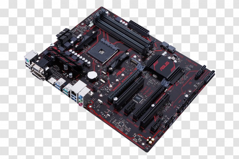 Socket AM4 Motherboard ASUS PRIME B350-PLUS CPU ATX - Dimm - Hardware Programmer Transparent PNG