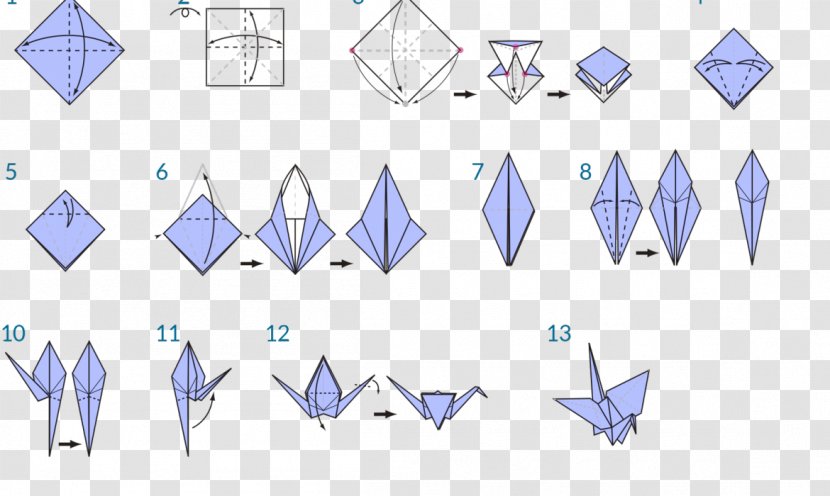 Thousand Origami Cranes Paper Orizuru - Symmetry - Crane Transparent PNG