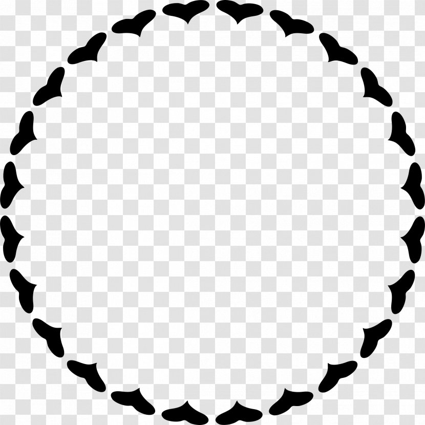 Clip Art - White - Black Round-frames Transparent PNG
