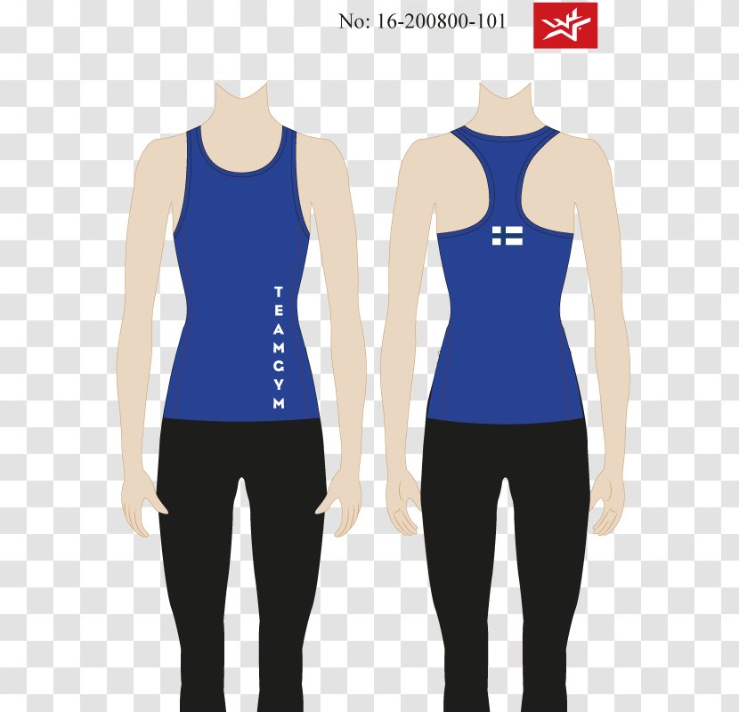 T-shirt Shoulder Sleeveless Shirt Outerwear - Electric Blue Transparent PNG