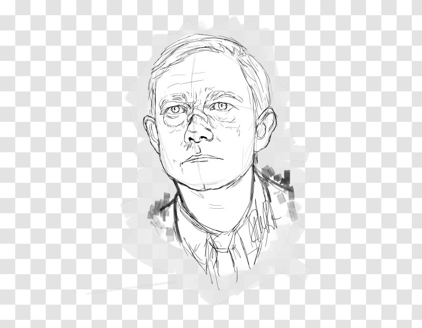 Sketch Illustration Visual Arts Drawing Nose - Human - Martin Freeman Transparent PNG