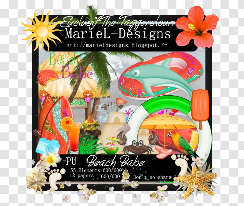 Flower Art Advertising Food - Beach Babe Transparent PNG