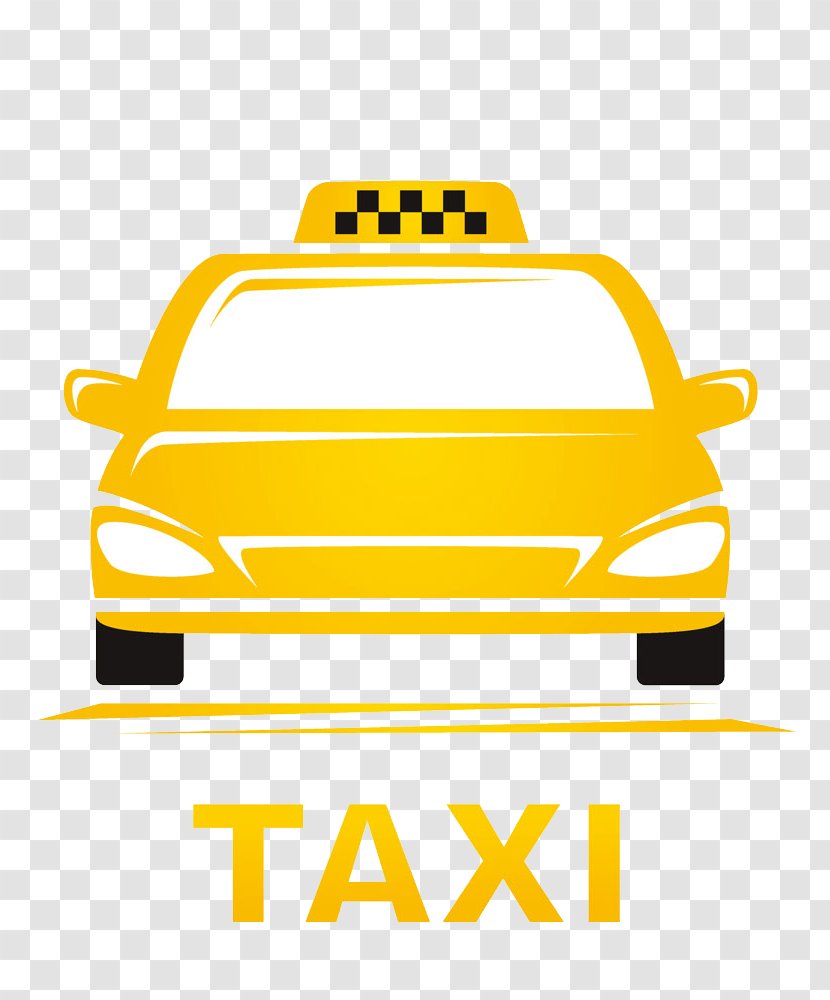 Taxi Yellow Cab Clip Art - Automotive Design - Cartoon Painted Transparent PNG