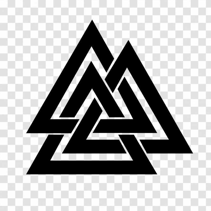 Odin Valknut Tattoo Huginn And Muninn Symbol - Old Norse Transparent PNG