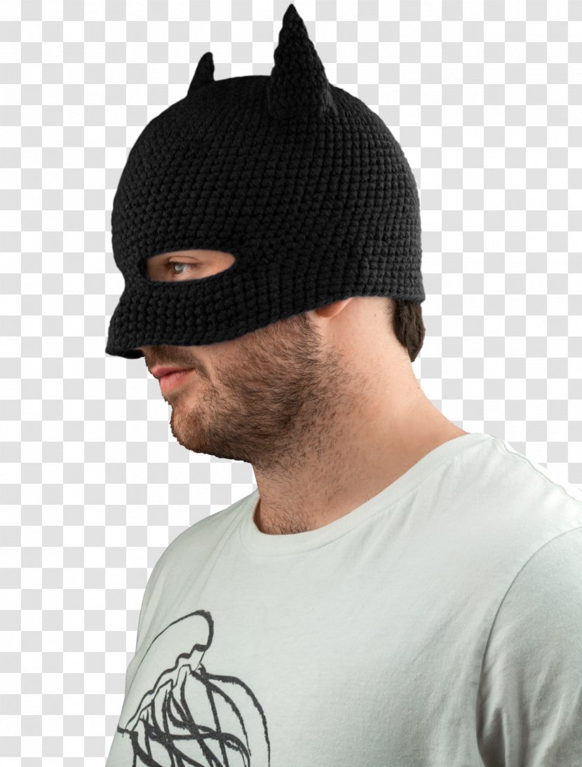 Beanie Batman Knit Cap Hat Black Bat Transparent PNG