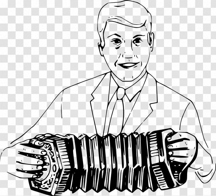 Concertina Accordion Drawing Musical Instruments - Frame Transparent PNG