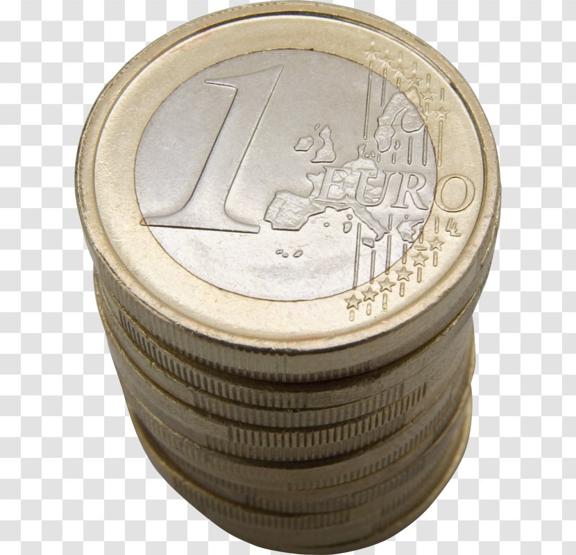 Euro Coins Clip Art - 2 Coin Transparent PNG