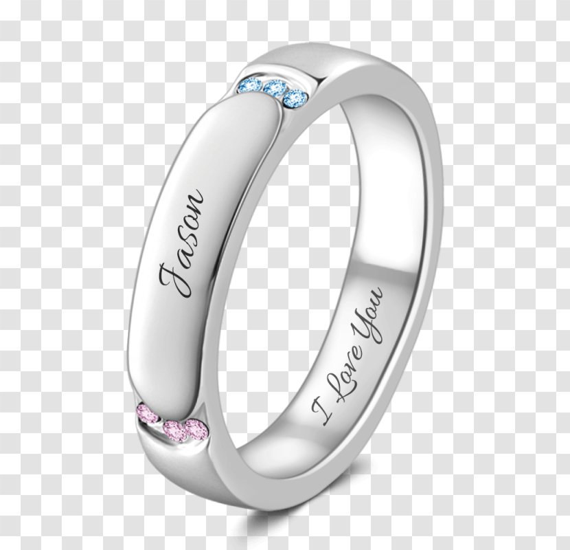 Wedding Ring Pre-engagement Birthstone Engraving - Gemstone - Couple Rings Transparent PNG