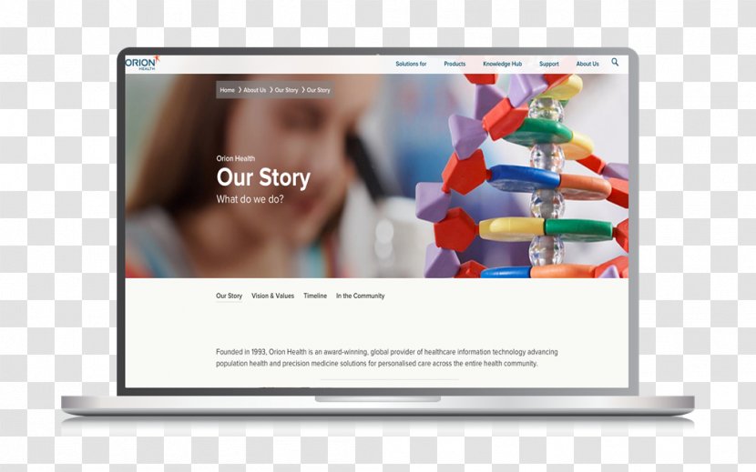 Orion Health Brand Online Advertising - Our Story Transparent PNG