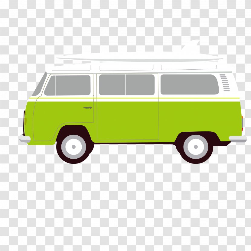 Vexel - Van - Green Bus Transparent PNG