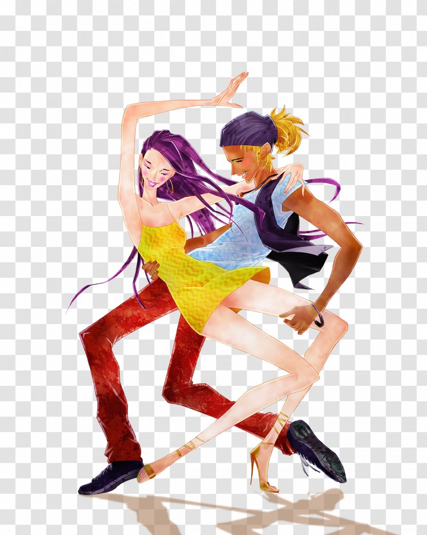 Dance Woman Cartoon - Frame - Dancing Men And Women Transparent PNG