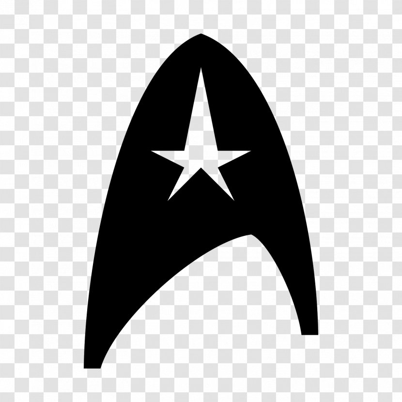 Star Trek Symbol Starfleet Clip Art - Monochrome - Sign Symbols Transparent PNG