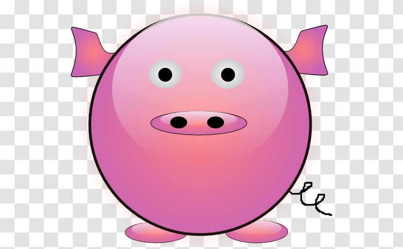 Snout Pink M Clip Art - Head - Circles Transparent PNG