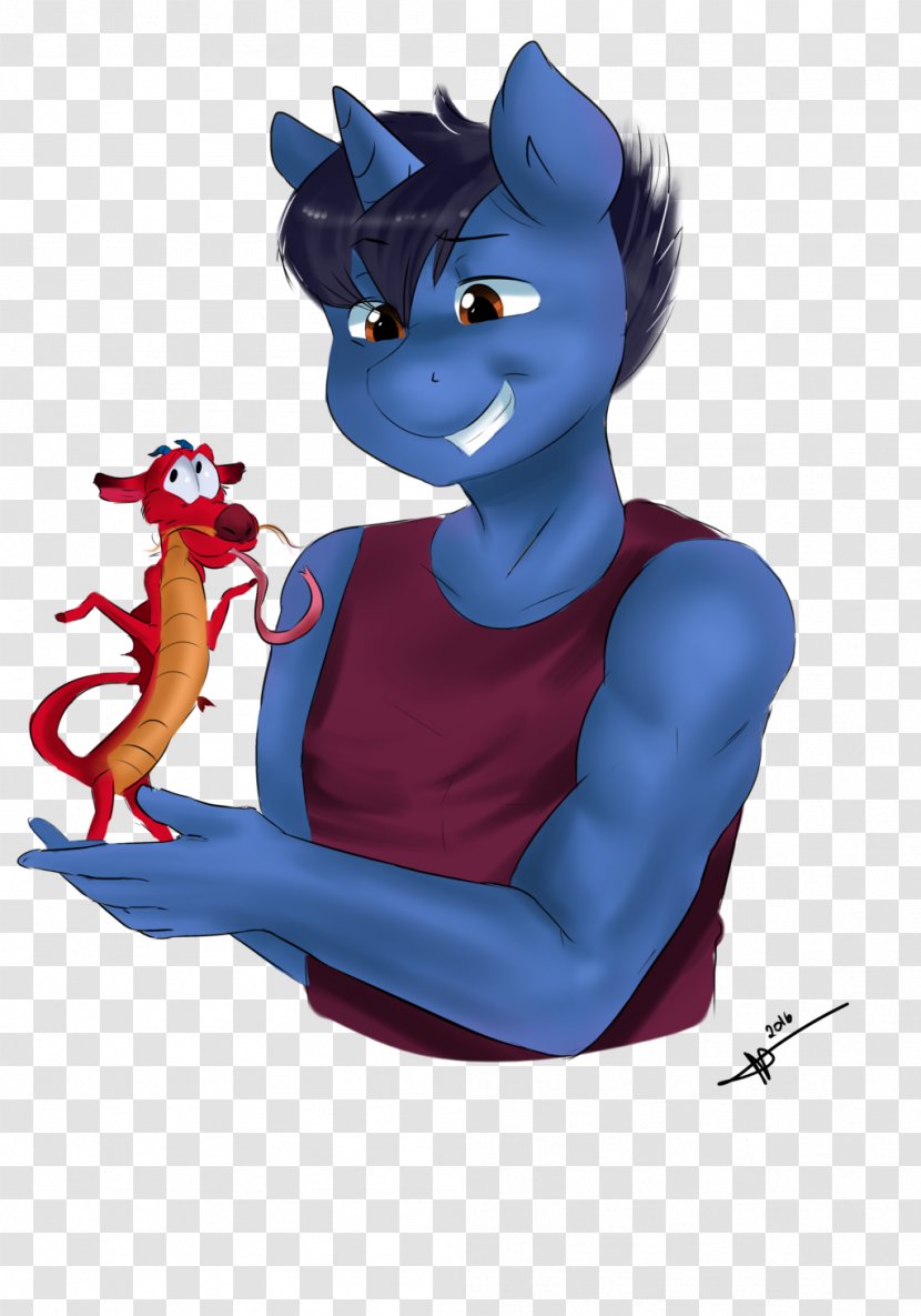 Mushu Mulan Winged Unicorn - Male - Electric Blue Transparent PNG