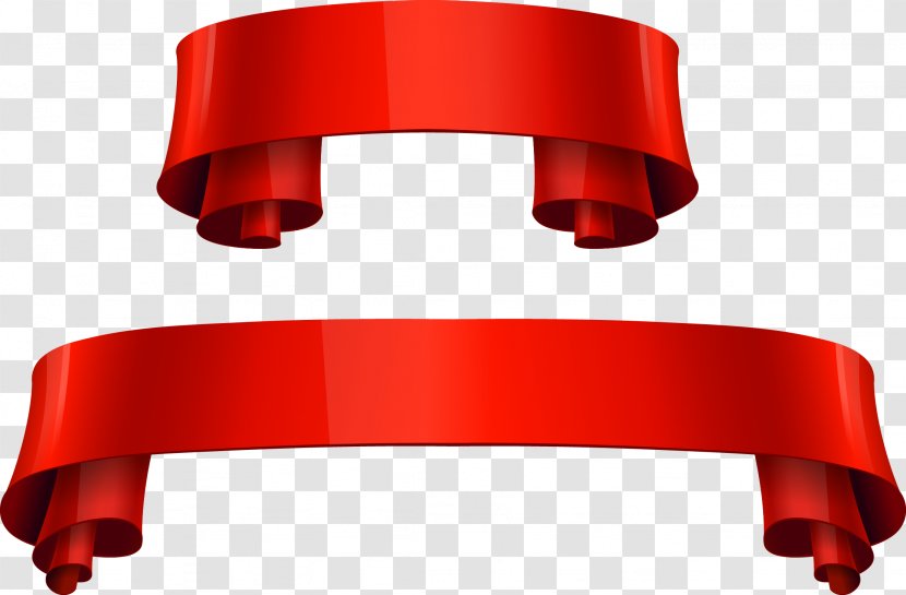 Red Ribbon - Information - Streamers Transparent PNG