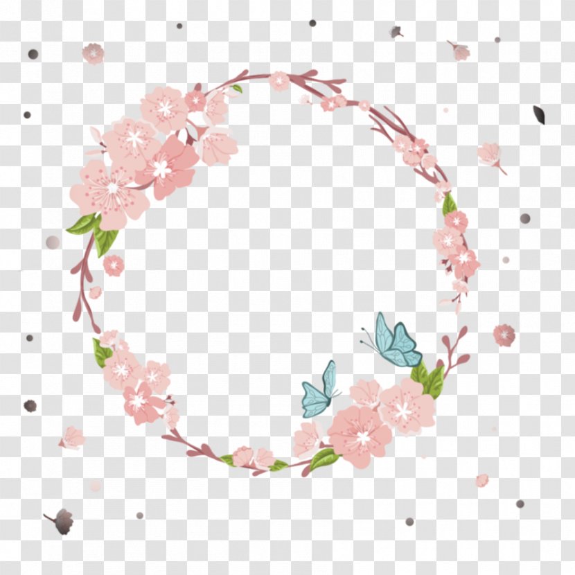 Flower Cherry Blossom Cerasus - Circulo De Flores Transparent PNG