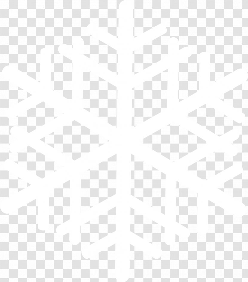 White Black Pattern - Concise Snowflake Transparent PNG