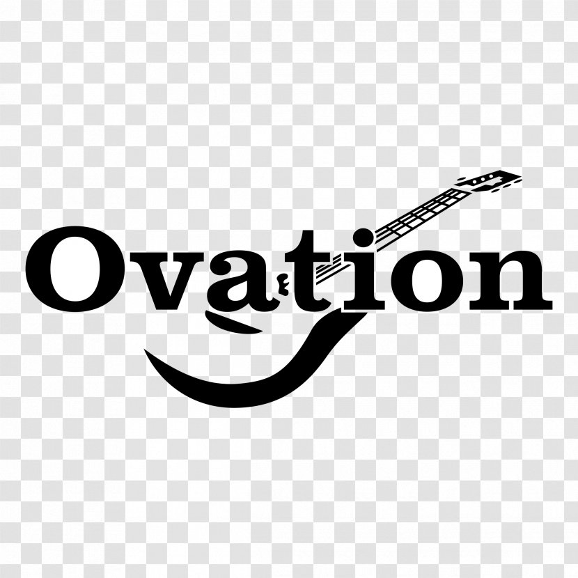 Logo Ovation Guitar Company Vector Graphics Font - Black - Acoustic Transparent PNG
