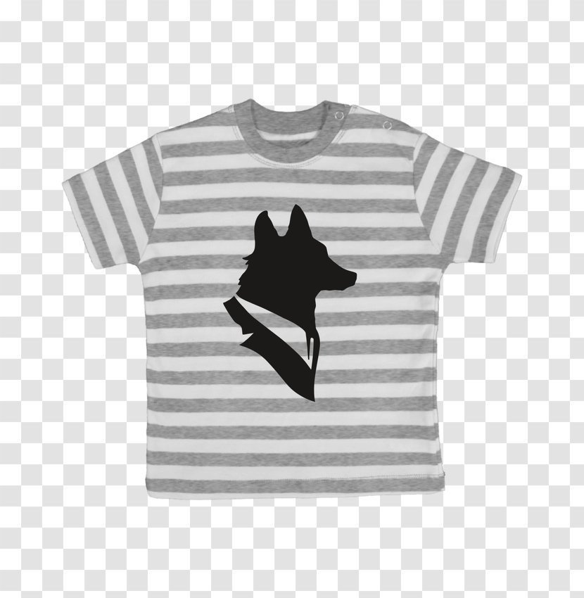 T-shirt Raglan Sleeve Bluza Collar - Black - Mr Fox Transparent PNG