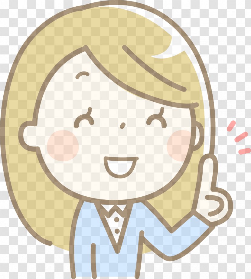 Face Cartoon White Hair Cheek - Facial Expression - Yellow Nose Transparent PNG