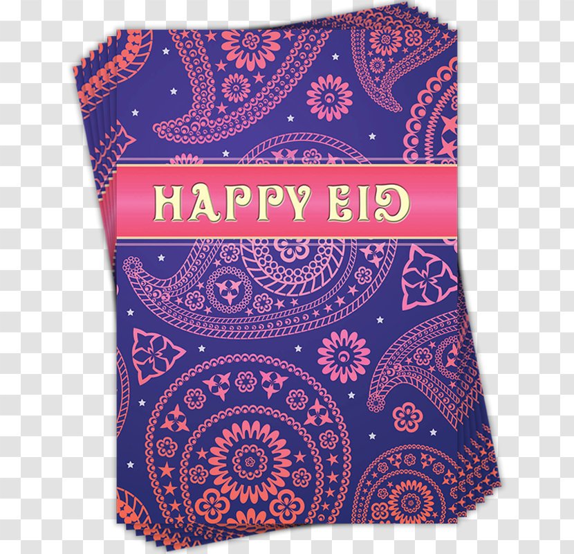 Paisley Eid Al-Fitr Purple Pink - Greeting - Card Transparent PNG
