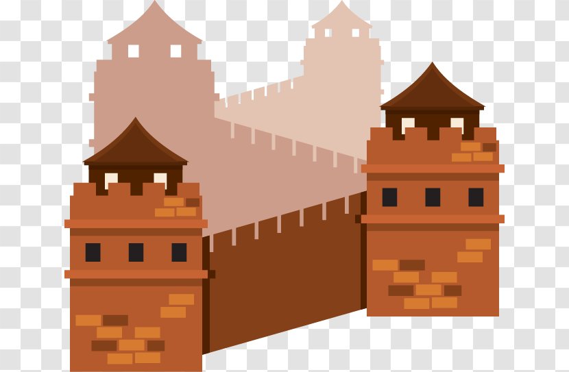 Great Wall Of China Temple Heaven Internet - Flat Cartoon Transparent PNG