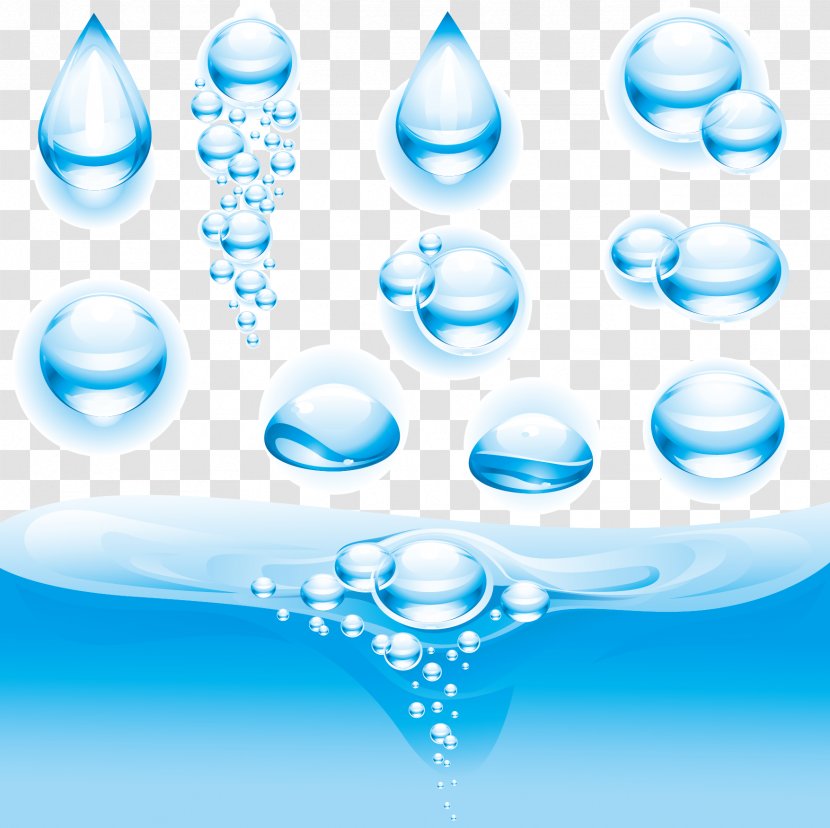 Drop Water Clip Art - Vector Drops Transparent PNG