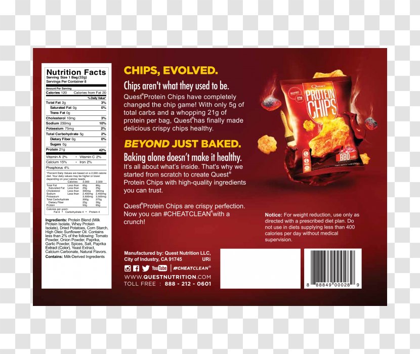 Barbecue Potato Chip Bag Sour Cream Brand - Nutrition Transparent PNG