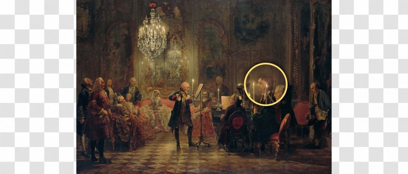 Concert For Flute With Frederick The Great In Sanssouci Painting Musical Offering, BWV 1079 Concerto Transparent PNG