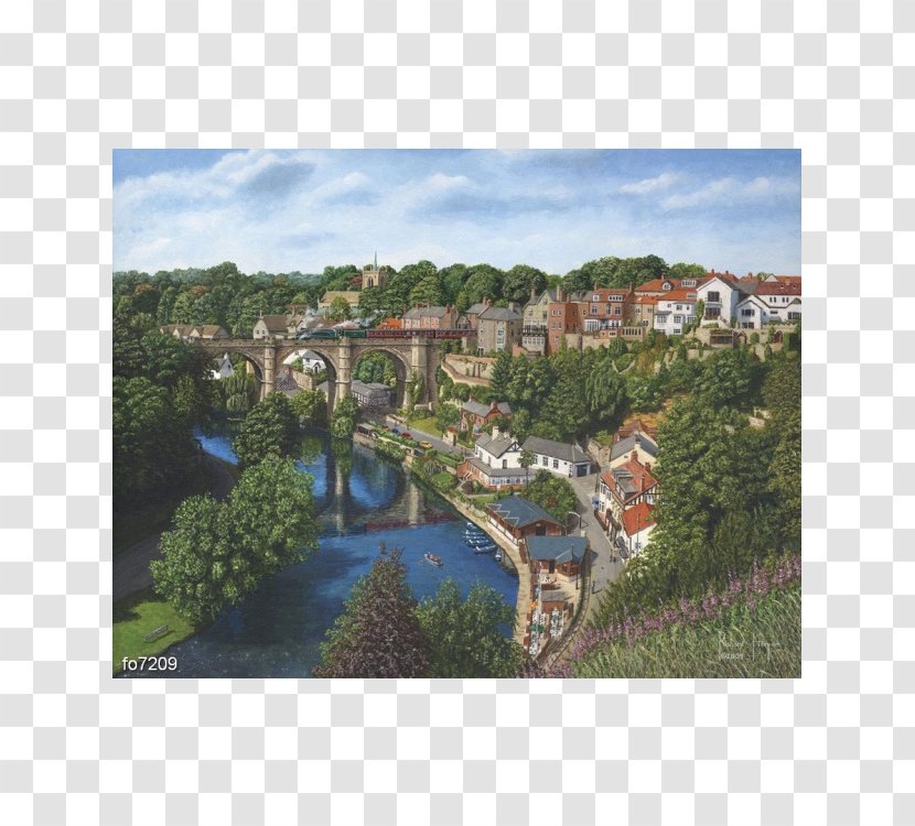 Knaresborough Painting Richard Harpum Fine Art Canvas Print - Residential Area Transparent PNG