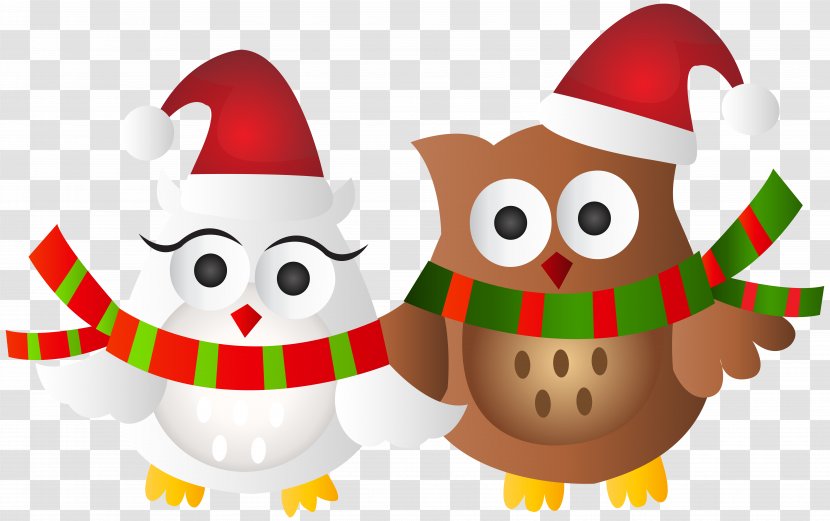 Owl Santa Claus Christmas Ornament Clip Art - Owls Transparent Image Transparent PNG