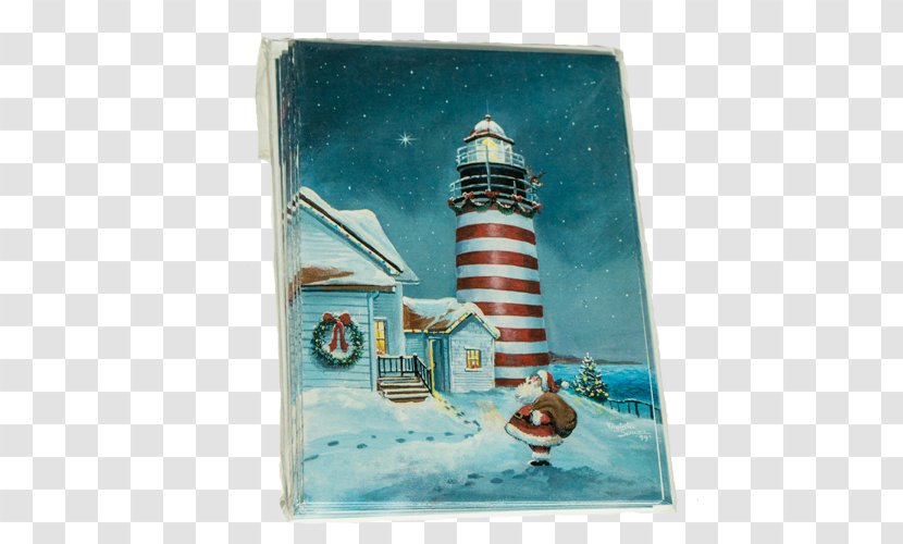 West Quoddy Head Light American Lighthouse Foundation Christmas Card Rockland Breakwater - Gift Shop Transparent PNG
