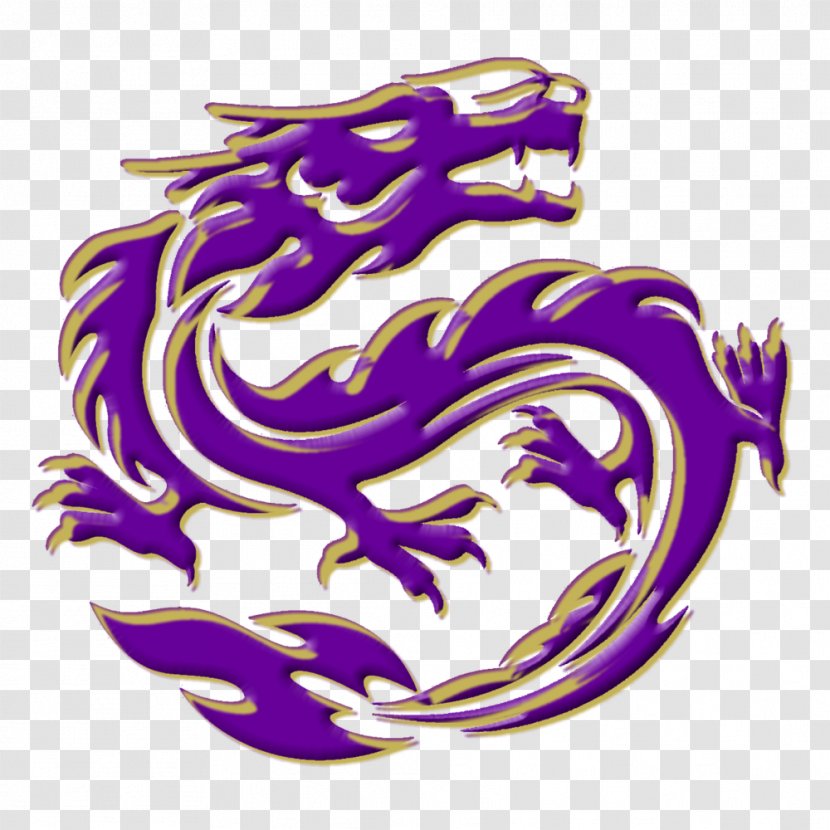 Junction City High School Chinese Dragon Smackover - Purple - Symbols Emblem Transparent PNG