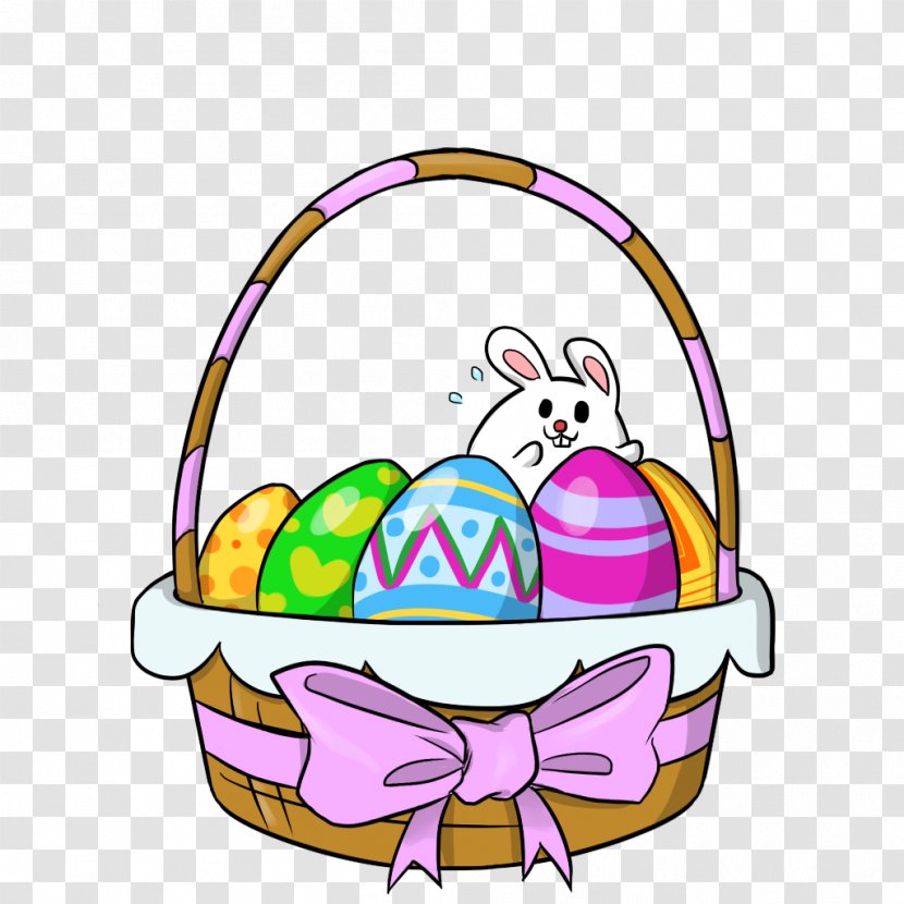 Easter Bunny Basket Clip Art - Website - Cute Cliparts Transparent PNG