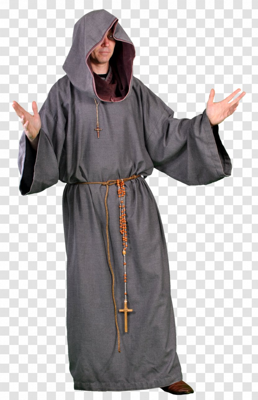 Middle Ages Monk Costume Monastery Art - Outerwear Transparent PNG