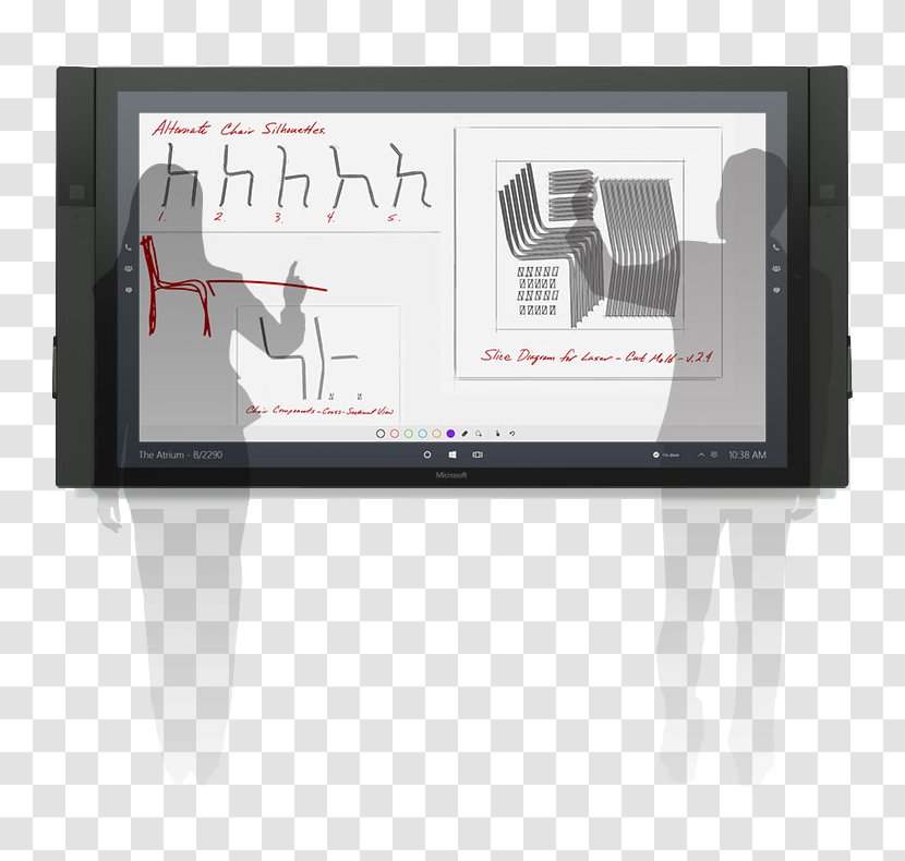 Surface Hub Display Device Intel Core I7 Interactive Whiteboard - Nvidia Quadro - Brainstorming Transparent PNG