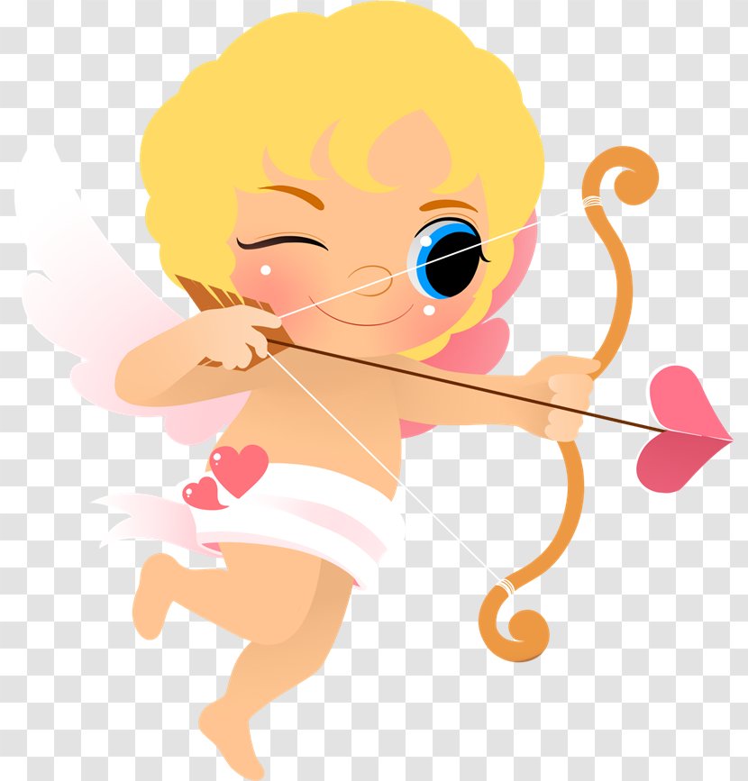 Cupid Valentine's Day Clip Art - Flower Transparent PNG