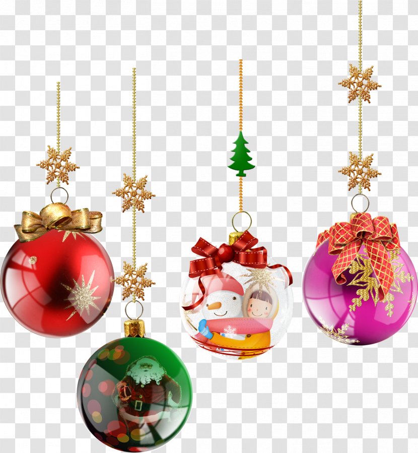 Santa Claus Christmas Ornament Rede Feto Bolas - New Year - Cute Crystal Ball Transparent PNG