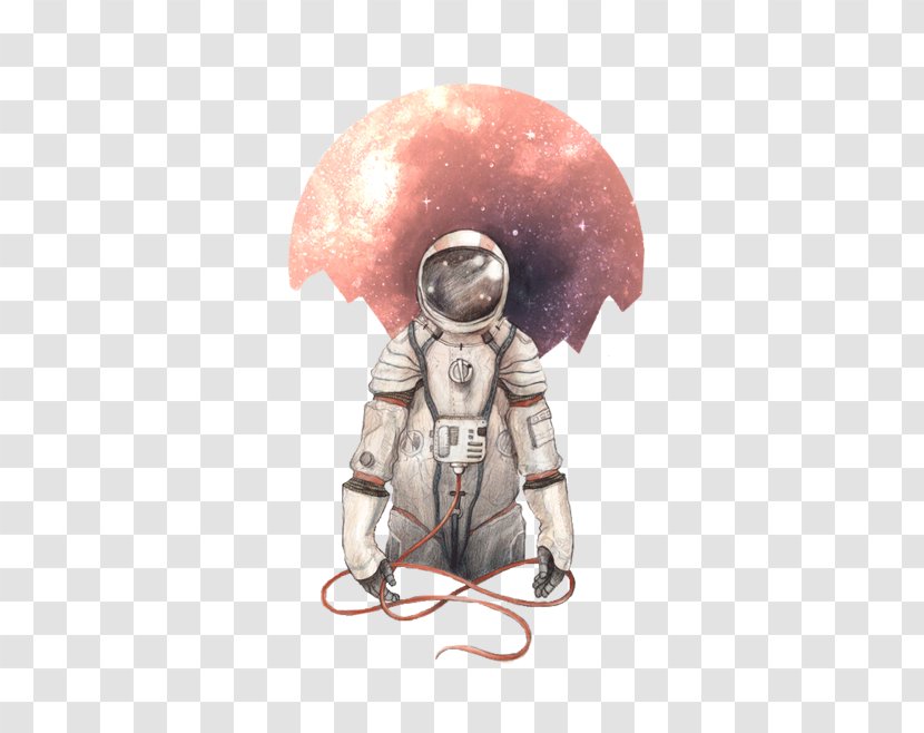 Astronaut Illustration Outer Space Drawing Universe Transparent Png