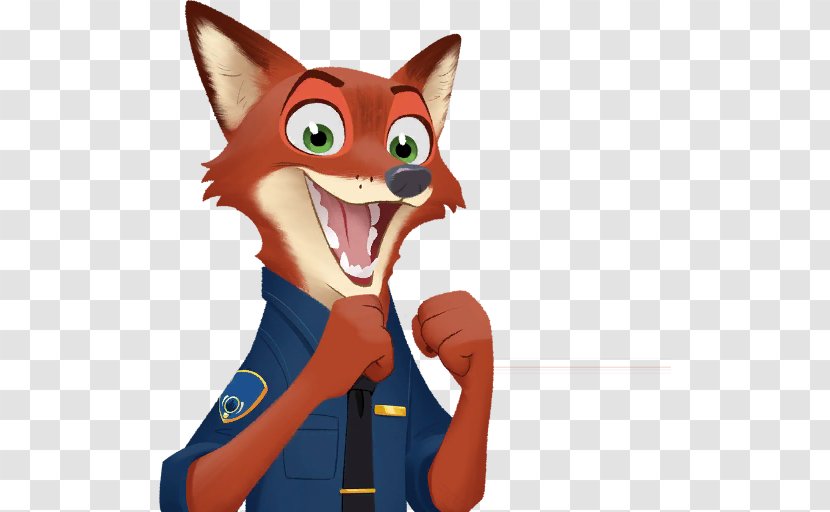 Red Fox Nick Wilde Finnick Fan Art - Whiskers Transparent PNG