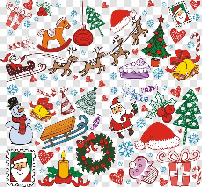 Santa Claus Christmas Gift - Artwork - Creative Transparent PNG