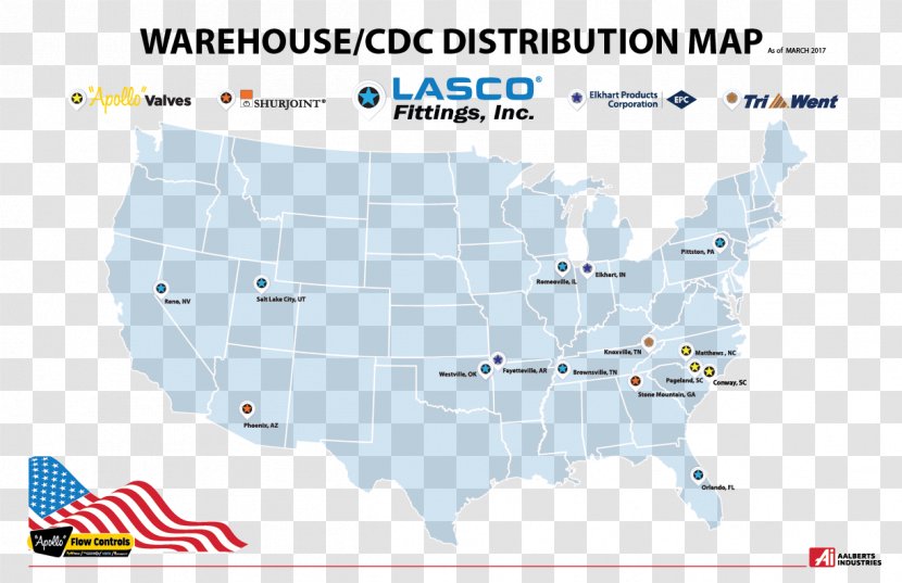 LASCO Fittings, Inc Brownsville Hill Street Fittings - Map - Distribution Center Transparent PNG