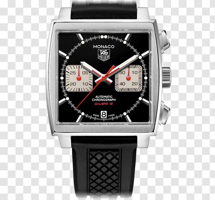 TAG Heuer Monaco Calibre 12 Watch Chronograph - Strap Transparent PNG
