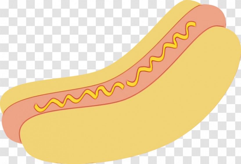 Hot Dog Yellow Font Shoe Fruit Transparent PNG