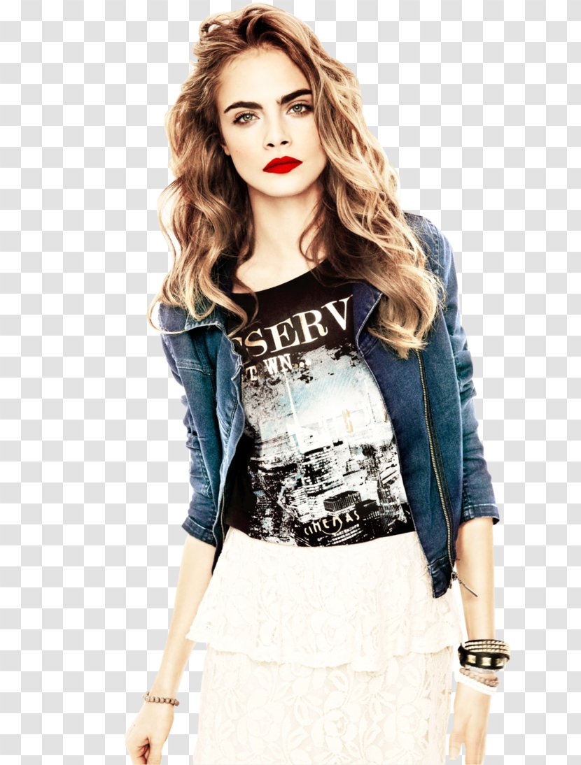 Cara Delevingne London Fashion Week Model - Watercolor Transparent PNG