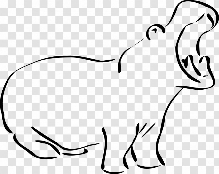 Hippopotamus Drawing Clip Art - Beak - Hippo Transparent PNG