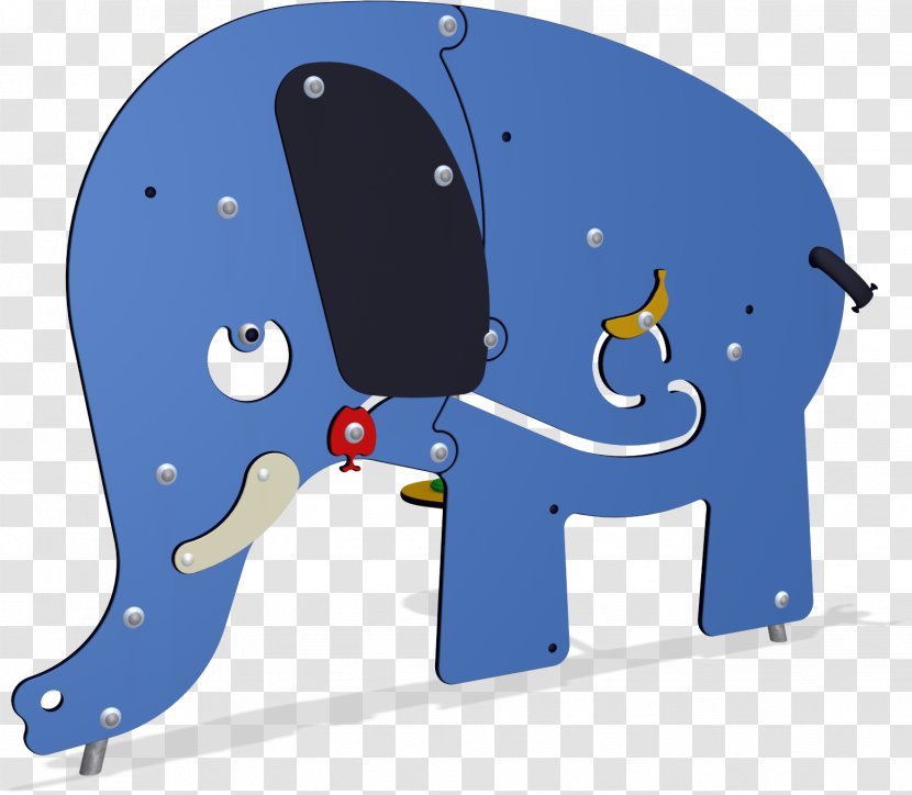 Playground Kompan Information Elephant - Electric Blue Transparent PNG