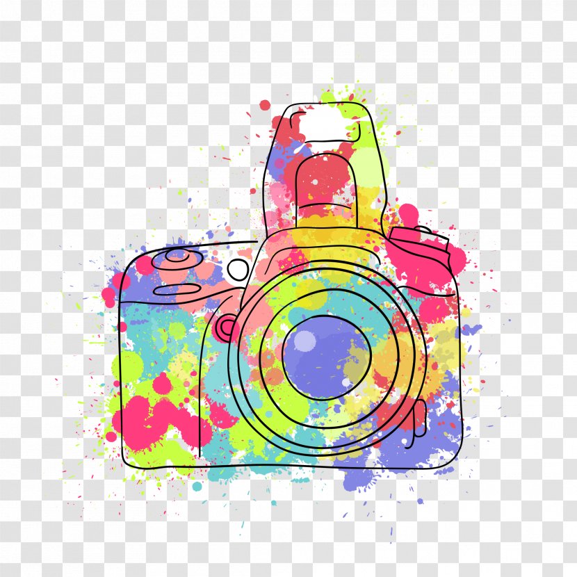 Camera Photography Photographer Watercolor Painting - Art - Drawing Transparent PNG