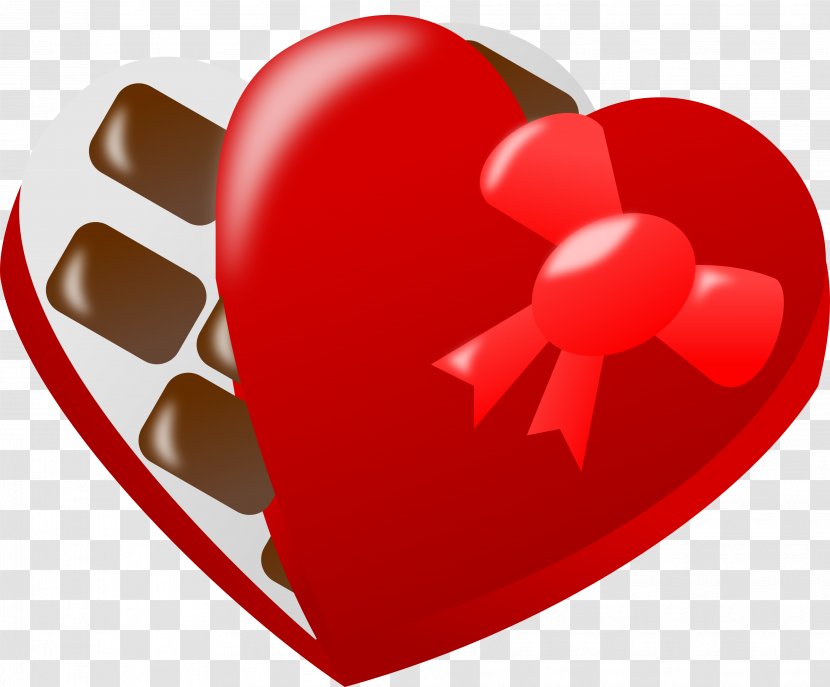 Clip Art Chocolate Box Valentine's Day Candy - Flower Transparent PNG